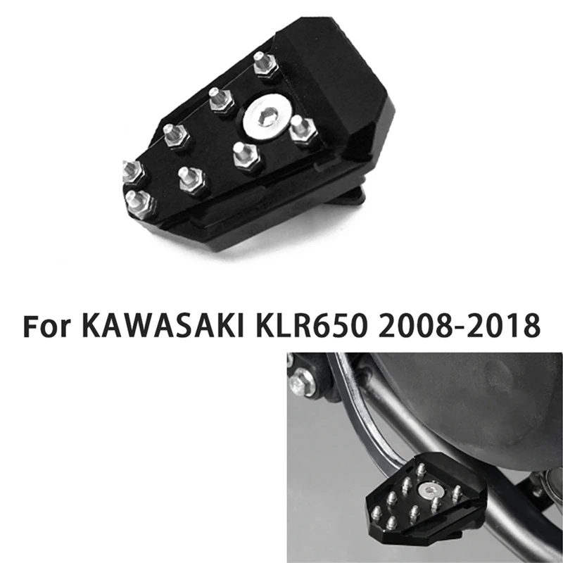 Motorcycle Brake Lever Peg Pedal Footboard Tip Extension Pad For Kawasaki KLR650 KLR 650 2008-2018 Spare Parts Parts