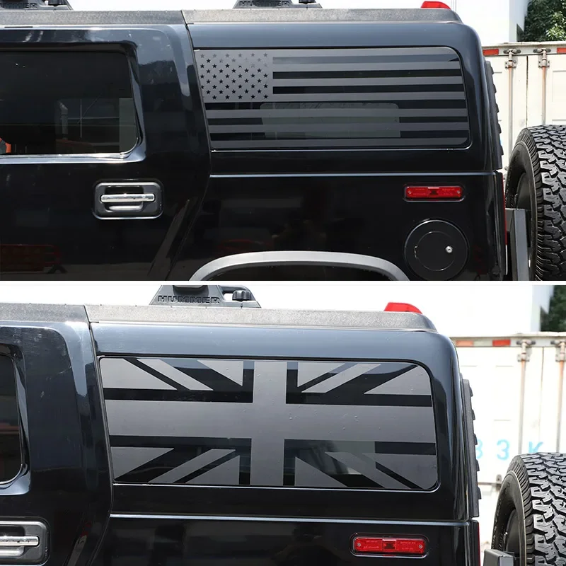 For Hummer H2 2003-2009 H3 2005-2009 car styling Black Car Rear Window Windshield Graphic Decal sticker car Accessories