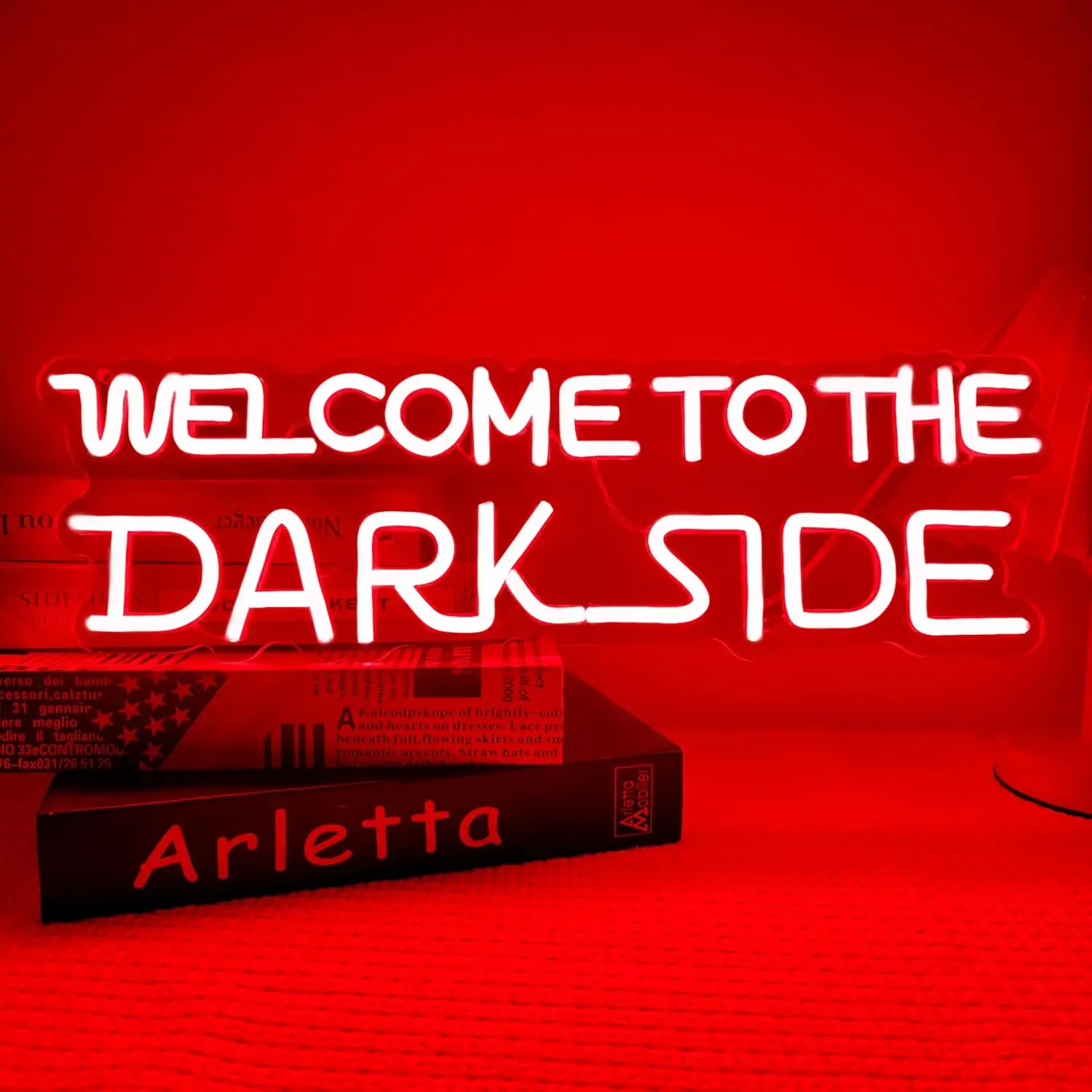 

Welcome To The Dark Side Neon Light Sign Red LED Neon Signs for Game Room Bar Man Cave Bedroom Decor Birthday Gift USB Dimmable