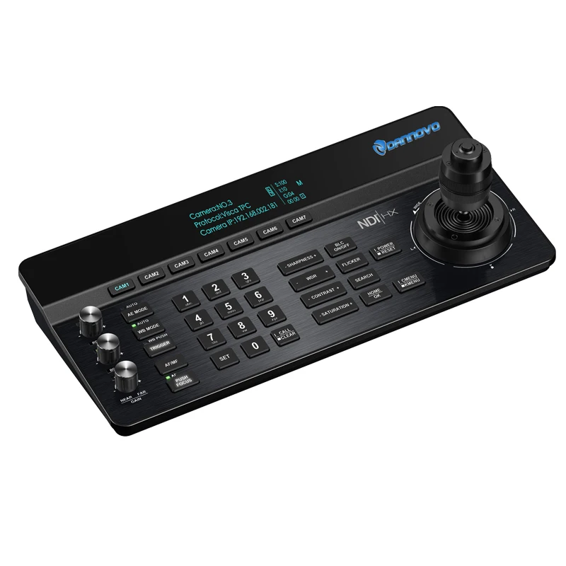 Free Shipping/DANNOVO NDI IP PoE Keyboard Controller, VISCA ONVIF PTZ Joystick, IP RJ45, RS232, RS422/485(DN-IPKB026-NDI)