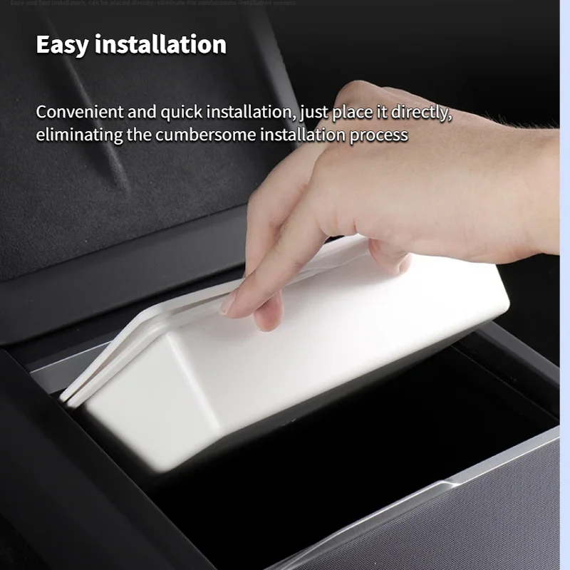 Picture 6: For Tesla Model 3 Highland 2024 2025 Model Y Juniper/Launch 2025 Car Central Control Storage Box Center Console Organizer Tray