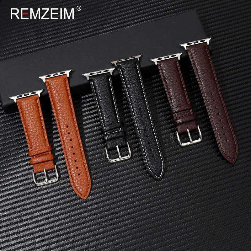 Leather Strap for Apple Watch Band 44mm 45mm 49mm 41mm 40mm Accessorie Wristband Correa Bracelet IWatch Series 5 6 SE 7 8 Ultra image 5