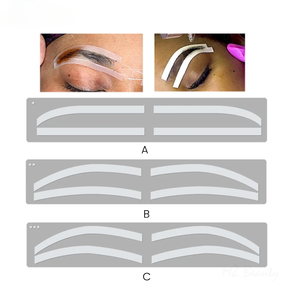 Tint Airbrush Auxiliary Sticker Brow Shaping Microblading Eyebrow Drawing Guide Desgin Tools Tattoo Supplies 6Pairs PMU Art