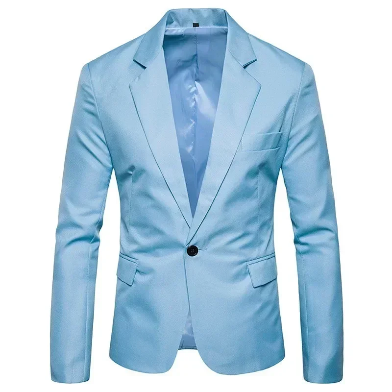 Spring Autumn Black Suit Jacket Men\'s Fashion Customized Blazer Wedding Party Dress Coat Suitable for All Seasons Suits Coats