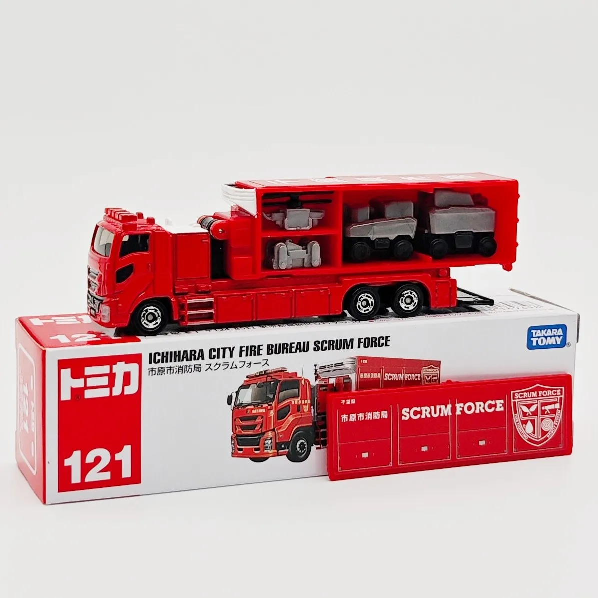 

Takara Tomy Tomica Alloy Fire Truck Set Ichihara City Fire Bureau Scrum Force Collectible Decoration Toy for Boys And Colle