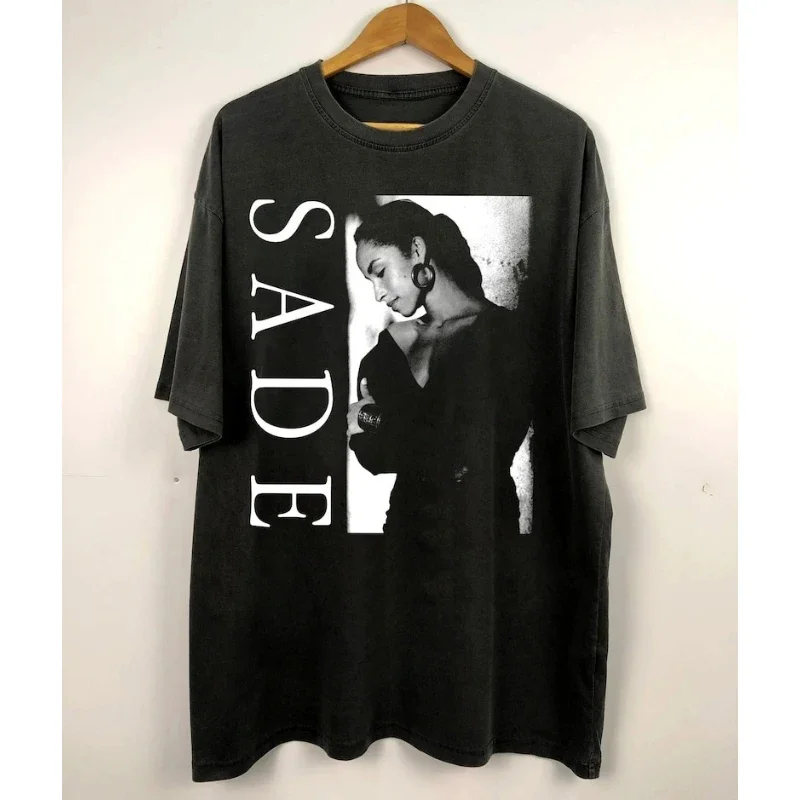 الصيف موضة ريترو Sade خمر 90s تي شيرت البوب الموسيقى مروحة تي شيرت هدايا للرجال النساء الأمريكية Harajuku Y2K ملابس الشارع الشهير