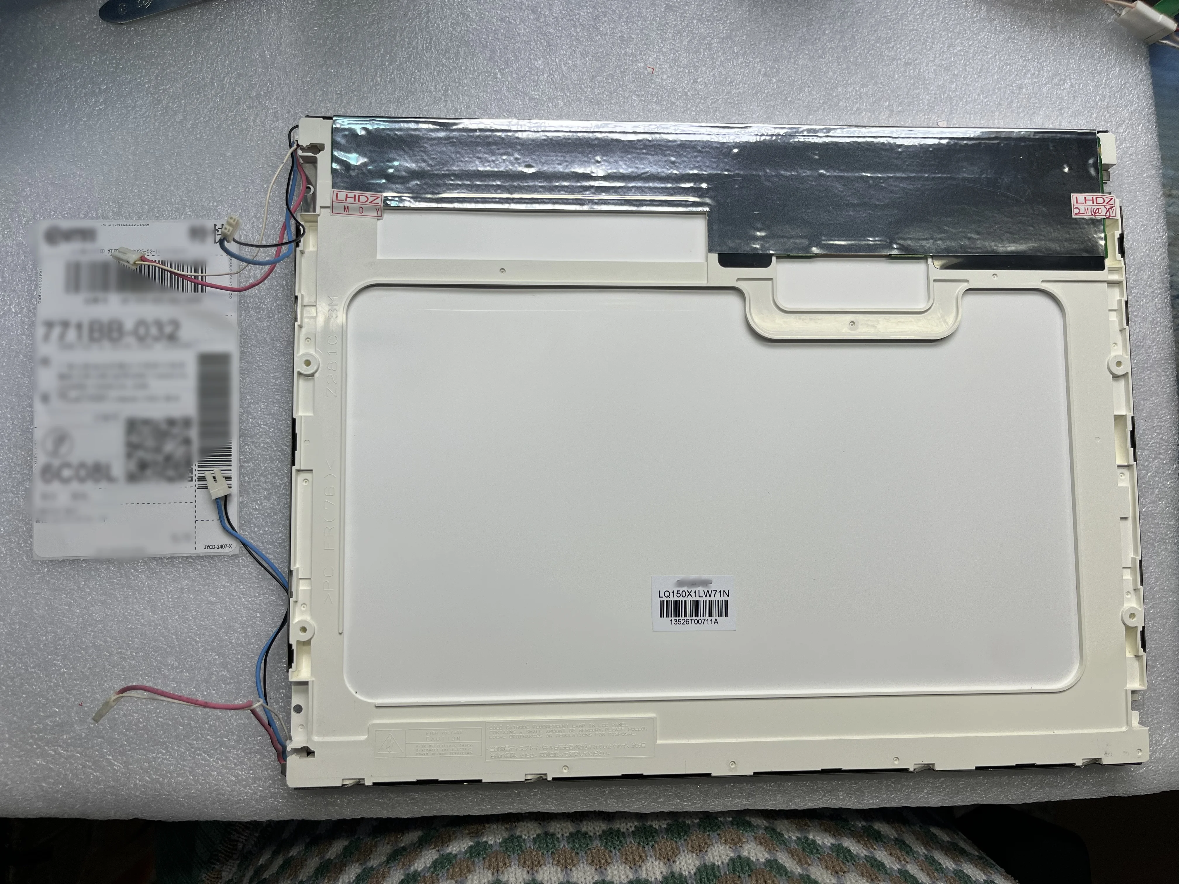 Painel de exibição de tela LCD LQ150X1LW71N de 15 polegadas