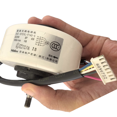 มอเตอร์พัดลมเครื่องปรับอากาศ DC310V 8P 40W 1050r/m สำหรับ Nidec SIC-37CVL-F140-5 เครื่องกำเนิดไฟฟ้าไร้แปรงถ่าน สำหรับงาน DIY ทดแทน