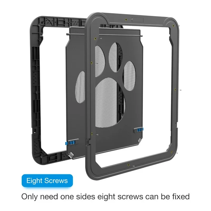 Imagem -03 - Bloqueável Pet Screen Door Puppy Safety Magnetic Flap Cão Gato Interior Entrada Livre Portão de Saída para Cães Grandes Médios