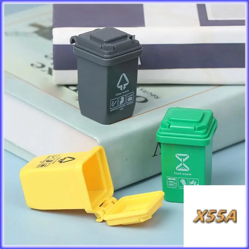 XX-5 pezzi casa in miniatura bidone della spazzatura modello accessori parti mobili camion della spazzatura lattine bordo del veicolo bidone regali