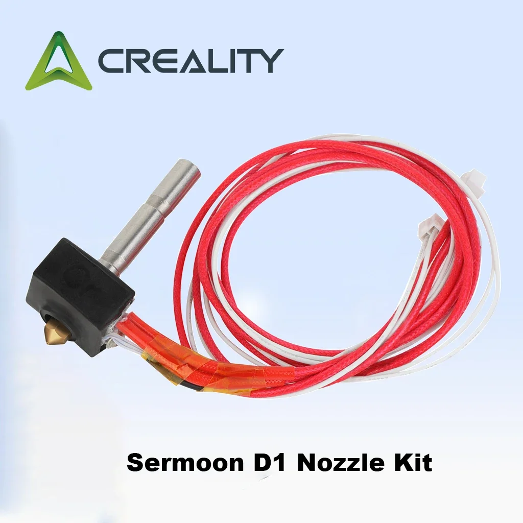 

Официальный комплект нагревательных блоков Creality Sermoon D1 с 5 насадками 0,4 мм и силиконовой втулкой, подходит для деталей 3D-принтера Sermoon D1