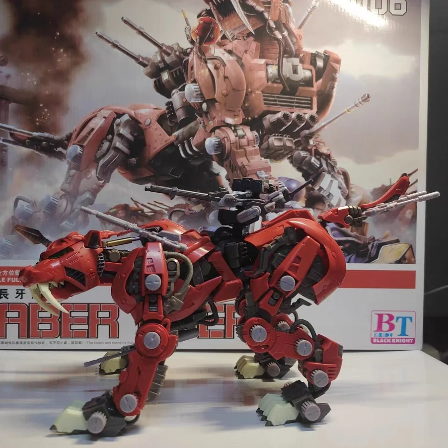 BT Building Blocks ZOIDS EZ-016 Red Saber Tiger 1:72 Scale Full Action Plastic Kit Assemble Model Christmas Gifts For Children