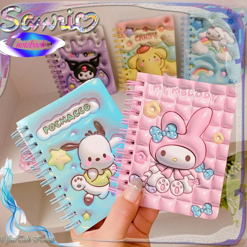 

Sanrio Notebook 12/24pcs Cute Hello Kitty Kuromi Student Coil Book Daily Weekly Agenda Planners Notepad Office School Supplies