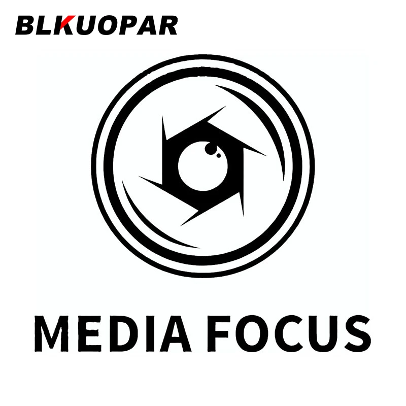 BLKUOPAR Media Focus Creat Icon Logo Sign Car Stickers Graphics Silhouette Decal Windows Fuel Tank Cap Windows Car Accessories