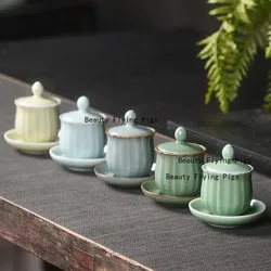 Tradition Ceramic Water Cup Home Fengshui Tribute Cup Guanyin Water Purification Cup Holy Water Cup Buddhist Supplies