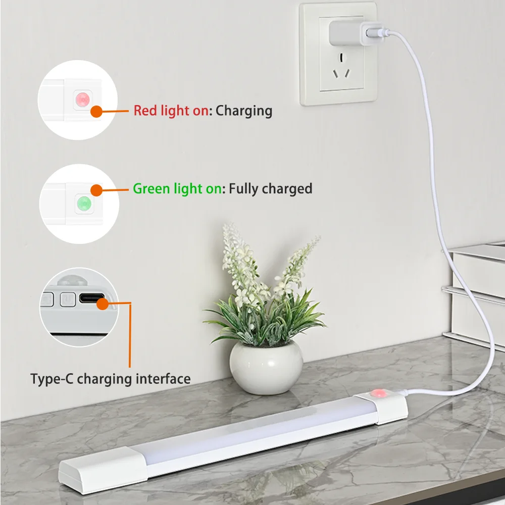 Lampka nocna LED światło na czujnik ruchu bezprzewodowa lampa nocna USB szafka led nocna do szafki kuchennej czujnik szafa sypialniana LED