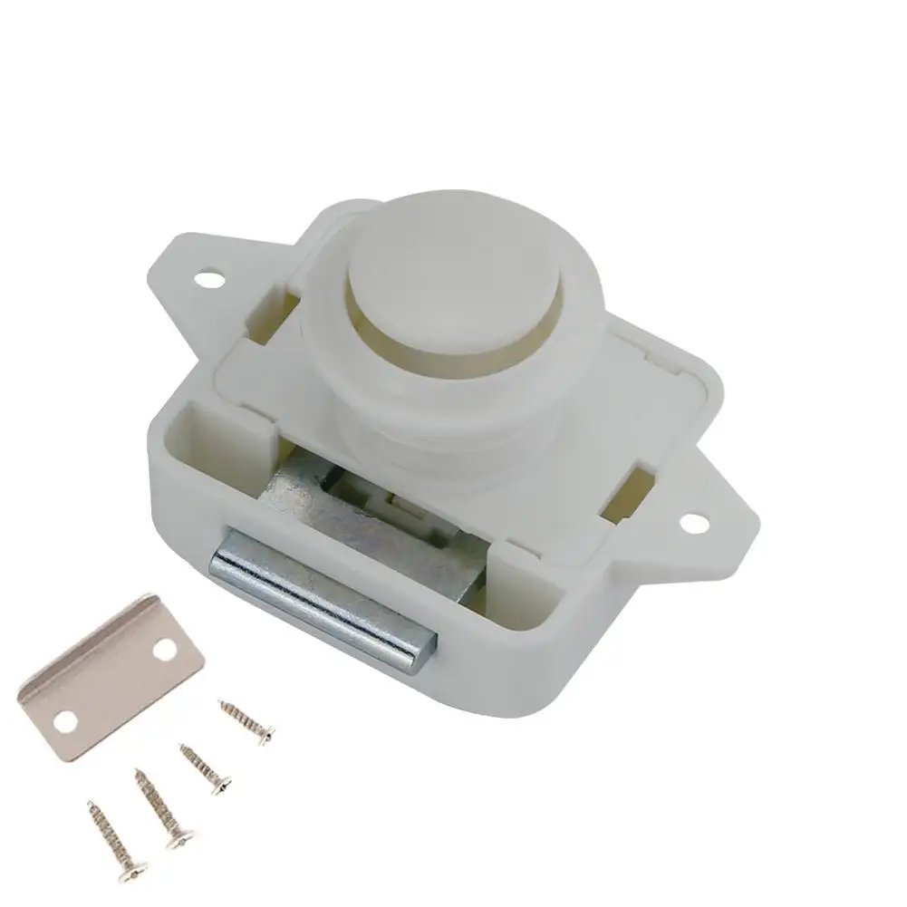 

Keyless RV Push Cabinet Locks Cabinet Door Catches Locks Cupboard Door Motorhome Cabinet Camper Latch Knob