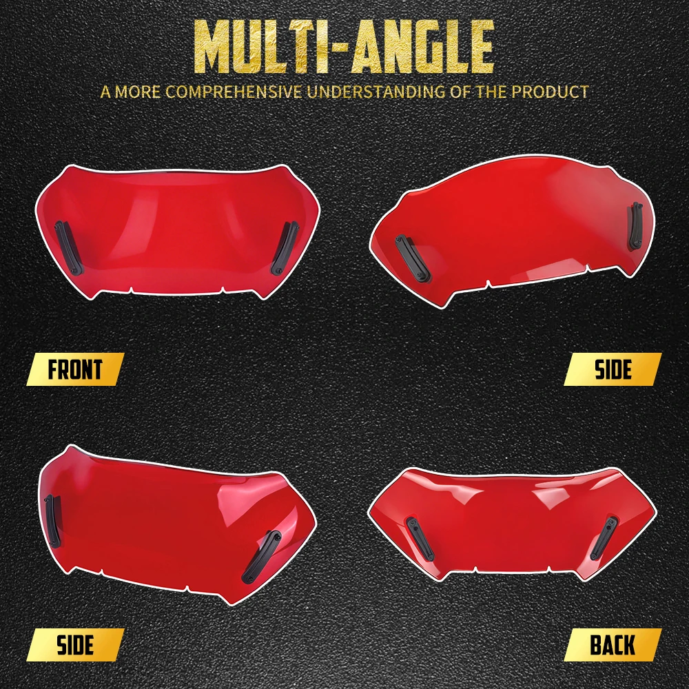 Motorcycle 10'' Windshield Wave Wind Deflector Windscreen For Harley Touring  CVO Road Glide 2023-2025 FLTRX FLTRXSTSE 2024-2026