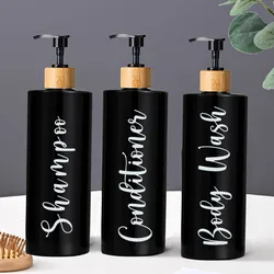 500ml Shampoo and Conditioner Dispenser Bathroom Refillable Lotion Dispenser Bottle Countertop Body Wash Storage Bottle