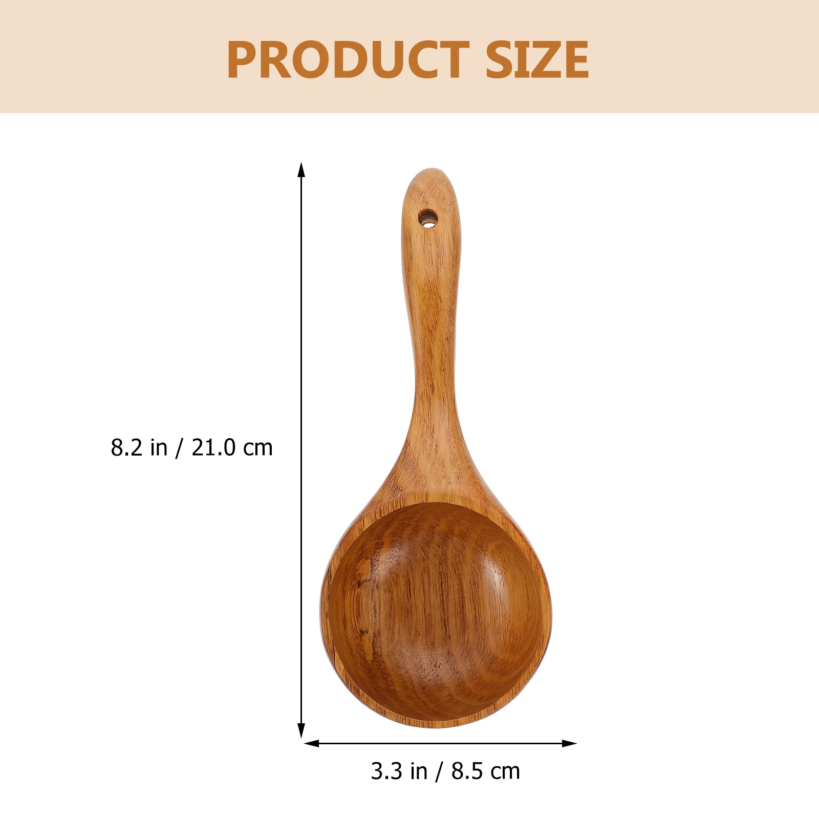 

Large Capacity Wooden Water Scoop Household Kitchen Utensil Home Garden Watering Ladle Portable Water Spoon Gardening