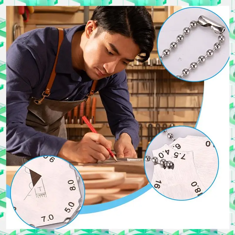 FIZP 2Pcs Welding Gauge Key Weld Surface Joint Inspection Measure Tools Pocket Fillet Weld Gauge Measure Tool