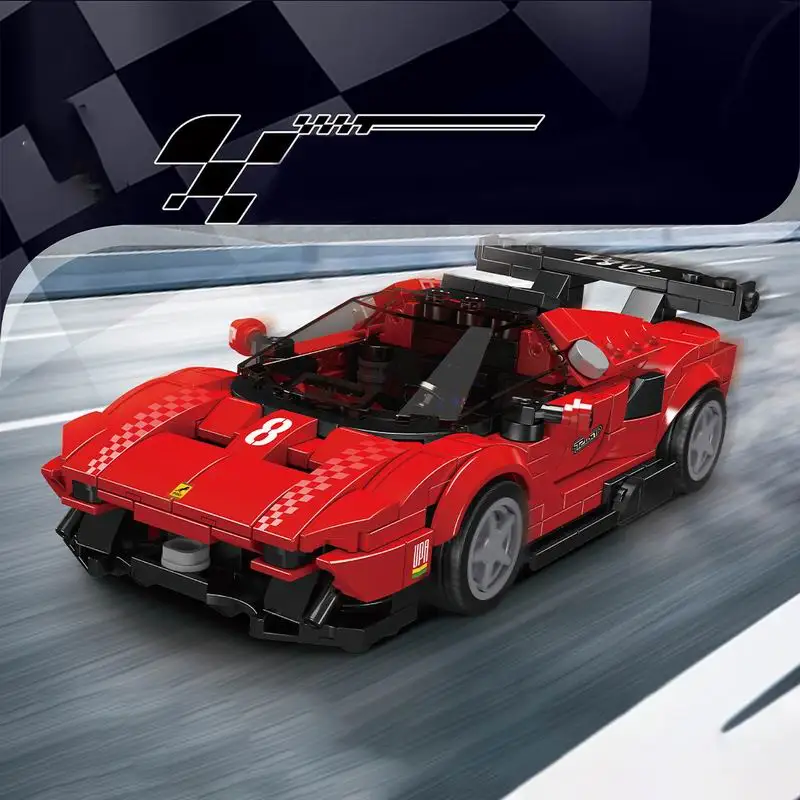 MOLD KING 27069 449 pezzi Mini serie di auto di lusso Building Blocks Kit di montaggio fai da te Puzzle educativo giocattolo per ragazzi regalo di Natale