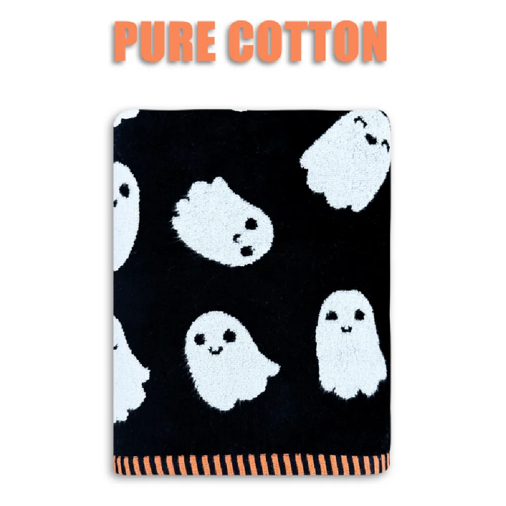 

Halloween Ghost 100%Cotton Thicked Bath Towel Yarn-dyed Jacquard Towels Soft Long staple cotton Beach Towels Bathroom Towel