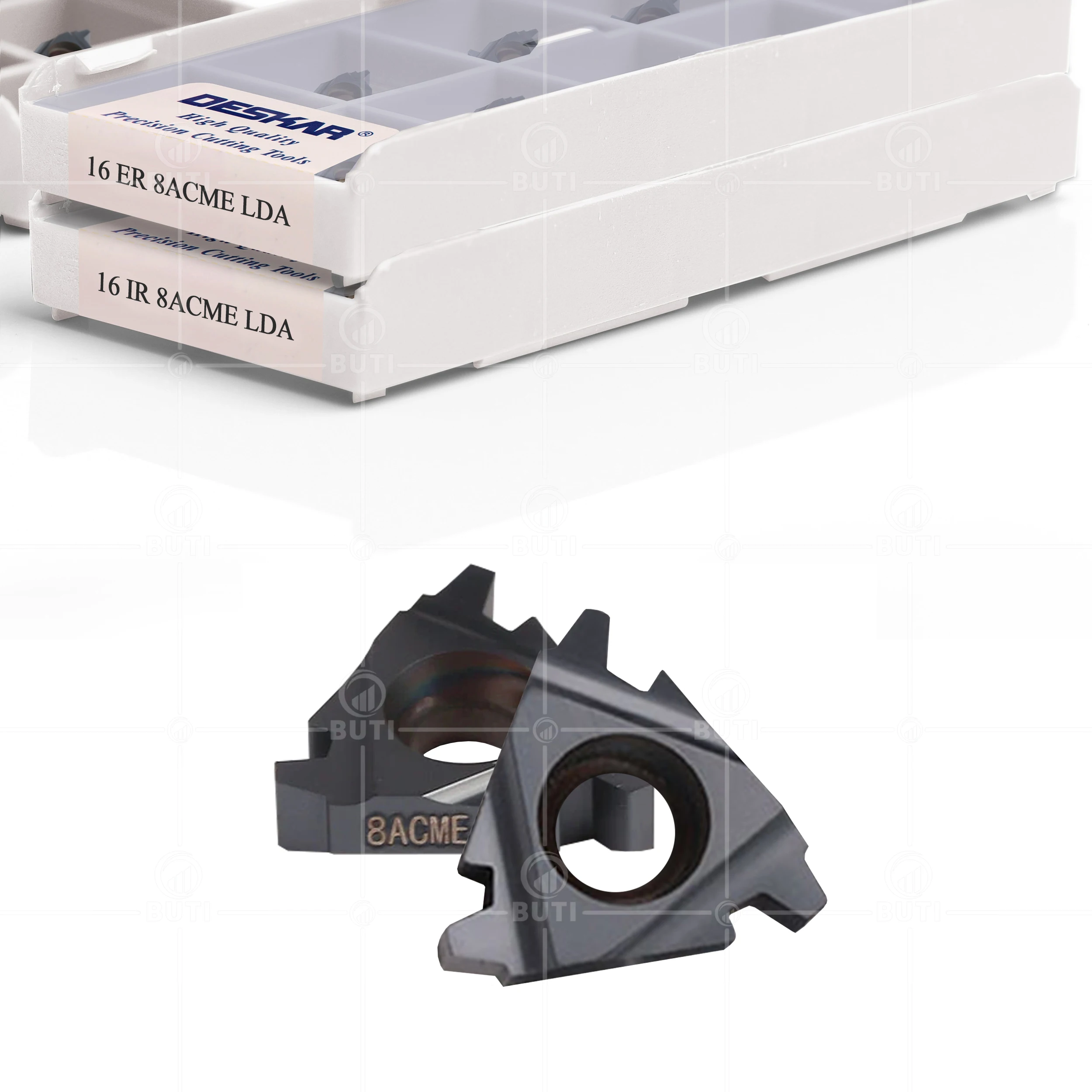 Imagem -03 - Deskar 100 Original 16er 16ir 8acme 10acme Lda Tornos Cnc Cortador de Corte Inserções de Carboneto Rosqueamento Ferramentas Torneamento Lâminas de Rosca