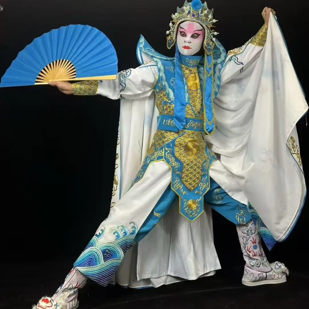 A full set of genuine Sichuan Opera face-changing dragon scales, Sichuan Opera face-changing costume opera performance