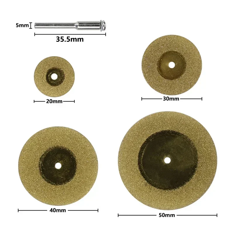 20/30/40/50mm Diamond Cutting Disc For Rotary Tools Coated Circular Saw Blade For Cutting Gemstone Glass Ceramic