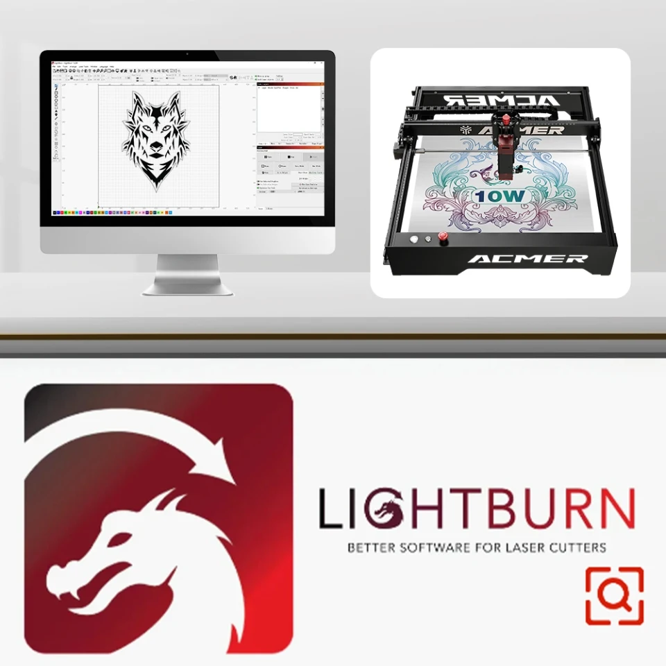 Lightburn Gcode License Key Control Software For Laser Engraver cutter  Machine