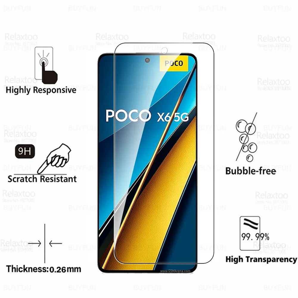 For Poco X6 5G Glass 6in1 Tempered Glass Camera Film Little X 6 X7 Pro X7Pro X6Pro PocoX6 PocoX7Pro PocoX6Pro Screen Protector