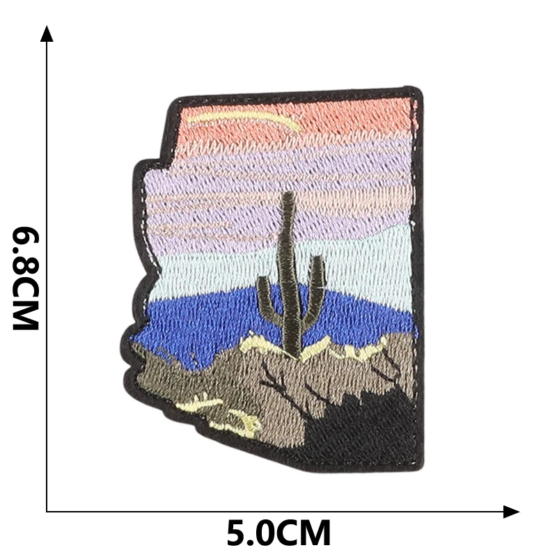 Patches für Jacken, Outdoor-Kleidung, Meereswellen, Naturlandschaft, Walstreifen, Parches, zum Aufbügeln, bestickter Stich, DIY-Designer, zum Aufnähen – Detail 8