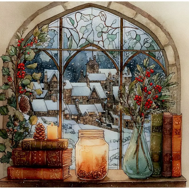 

PhotoCustom Full Square Diamond Painting Christmas Scenery Cross Stitch 5D Diamond Embroidery Rhinestones Handicraft New Arrival