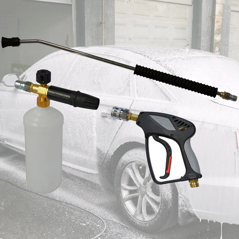 Professional Pressure Washer Foam Gun Kit High Pressure Water Gun & Foam Lance Soap Gun Lance Nozzle Set Car Washer Gun 280bar