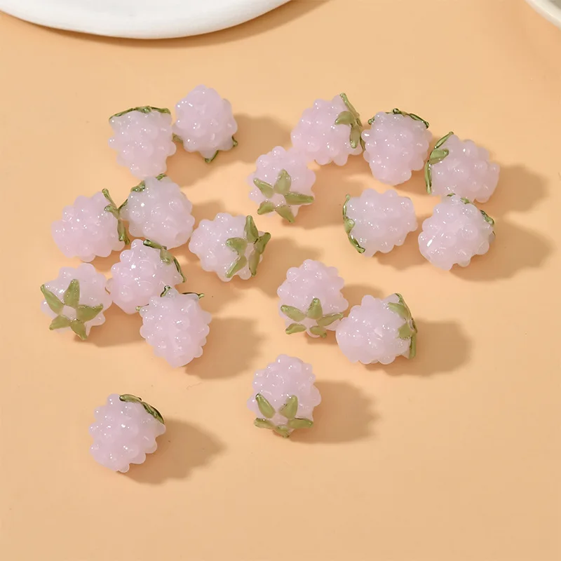 5pcs Handmade Lampwork Fruit Grape Glass Beads for Jewelry Making Raspberry Plum Beads DIY Bracelet Earrings  Gift Accessories