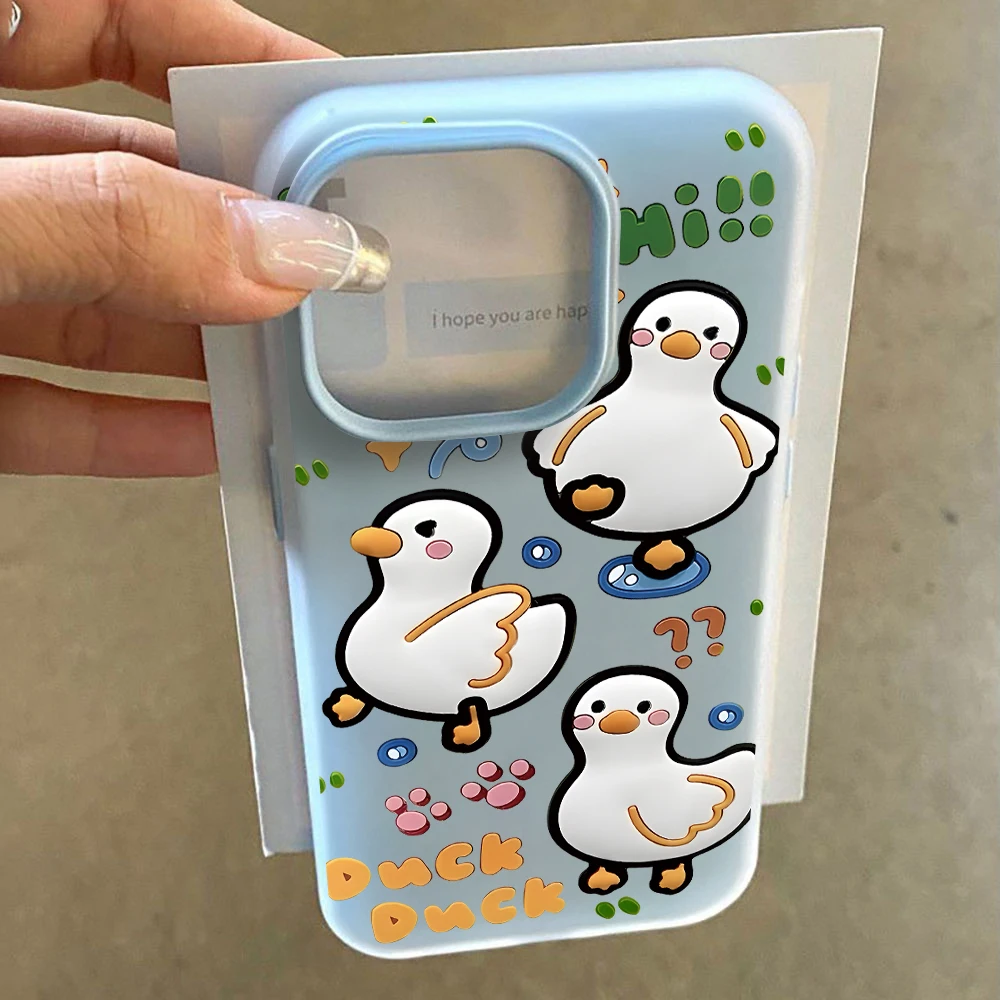 für iPhone 17 16 14 15 11 12 13 Pro Max 7 8 15 16 Plus 17 Air Hüllen Niedliche Cartoon-Enten TPU Handyhülle Stoßfeste Silikonhülle – Detail 3