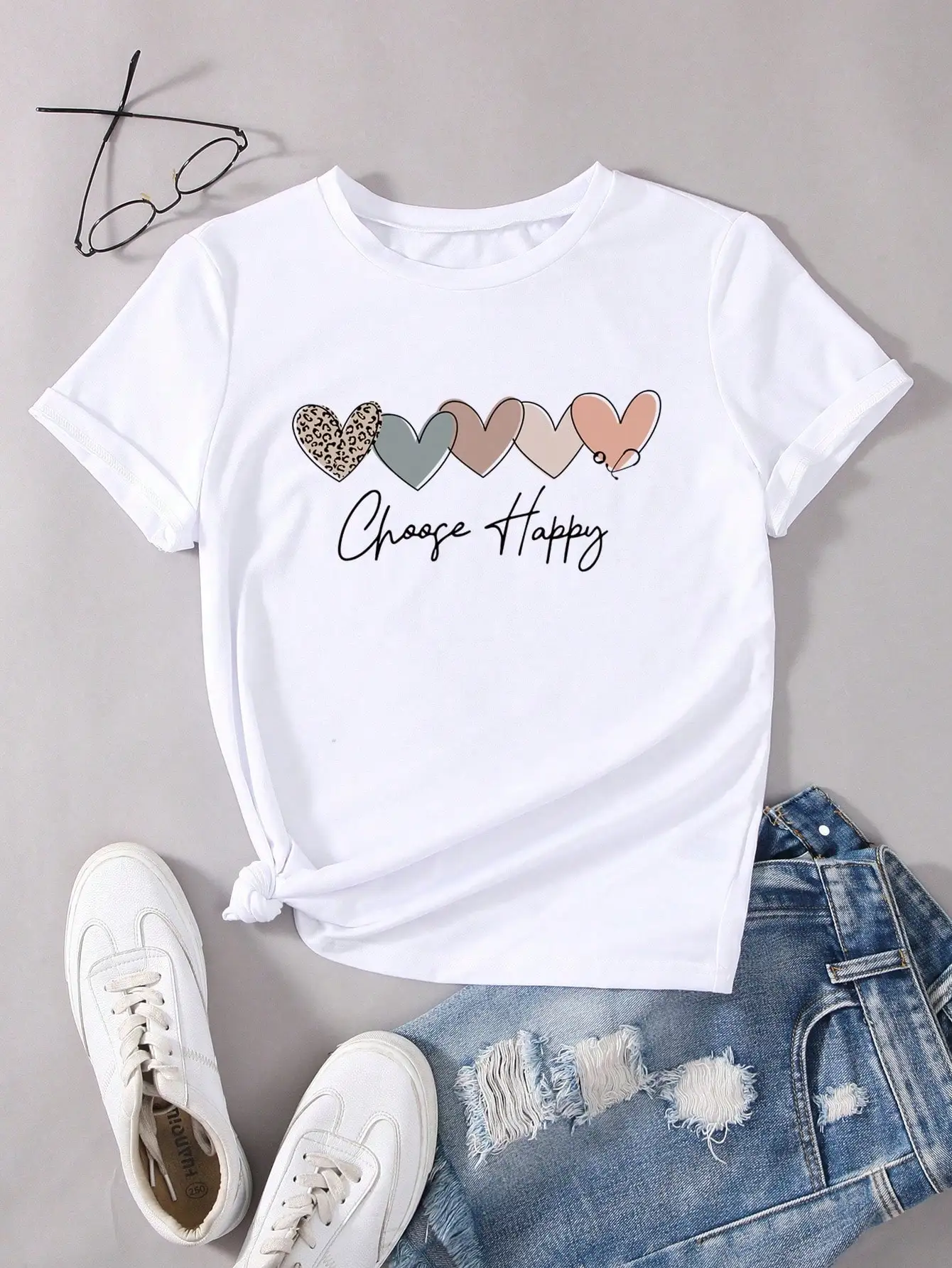 

Heart & Letter Graphic Tee