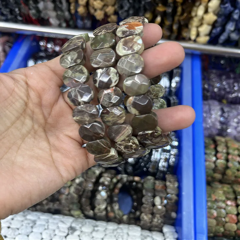 10x14mm Natural bronzite Square Faceted Beads Strand Bracelets  Bangle Gemstone Jewelry Gifts