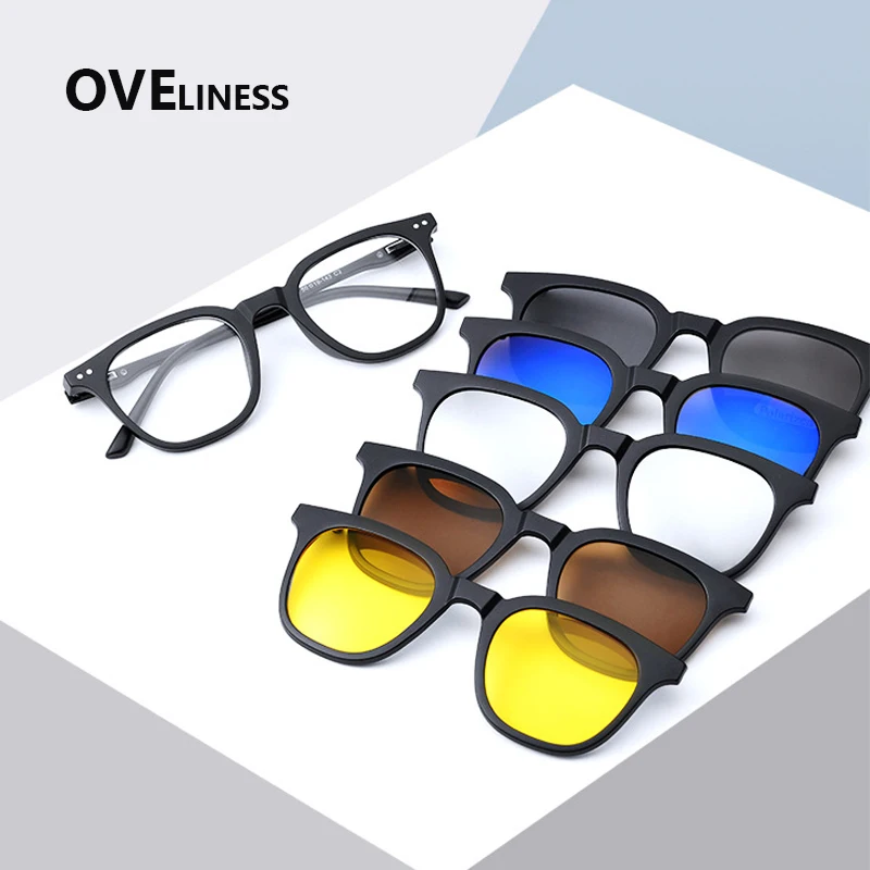 

2025 eyeglasses frames Men Women Polarized Optical Magnetic Sunglasses Clip Magnet on myopia Prescription Glasses Frame eyewear