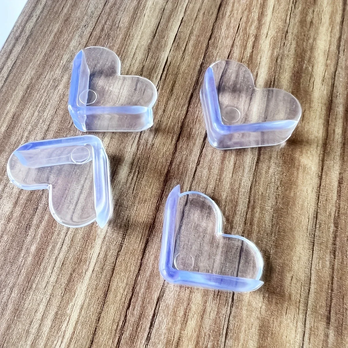 4 قطع - زاوية مضادة للتصادمات، زاوية شفافة، غطاء حماية زاوية طاولة الأمان، واقي زاوية من السيليكون الزجاجي #4