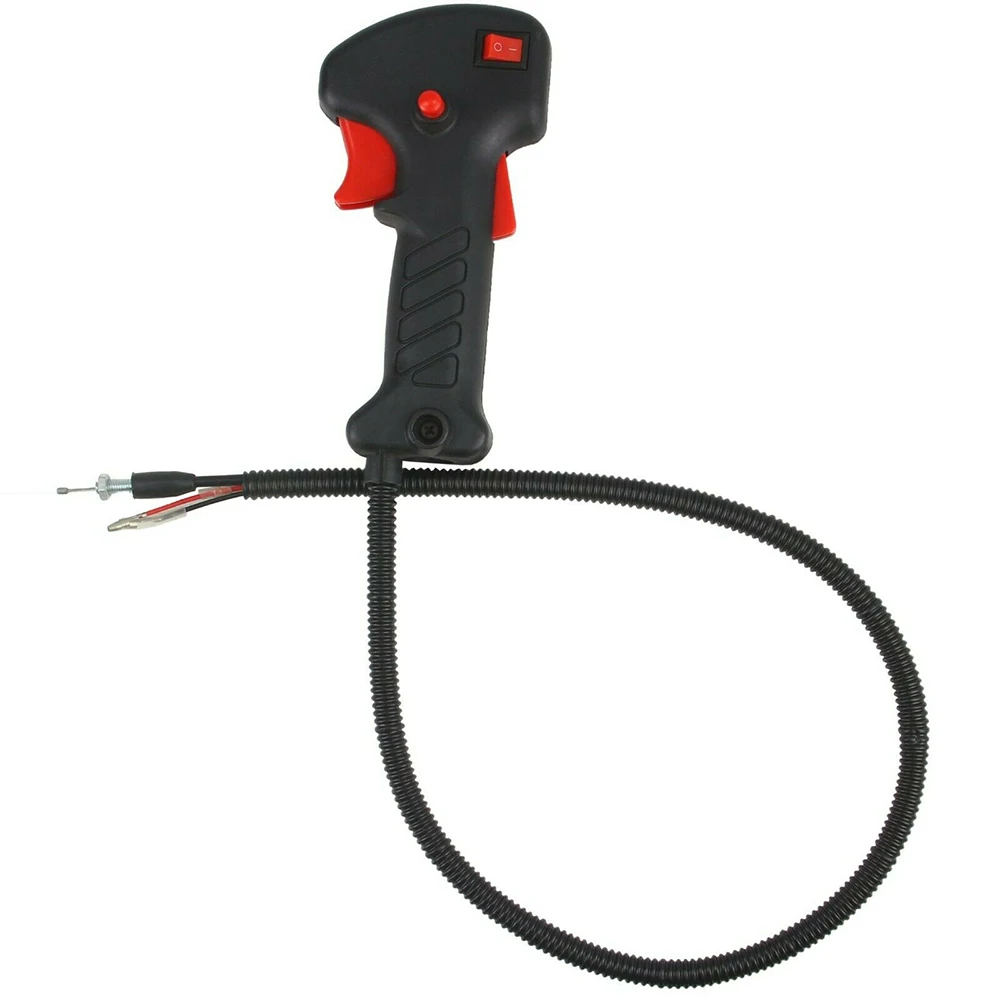 1Pcs Length 80cm 19mm Pipes Orange Strimmer Trimmer Brush Cutter Brush Cutter Handle Switch Throttle Trigger Cable