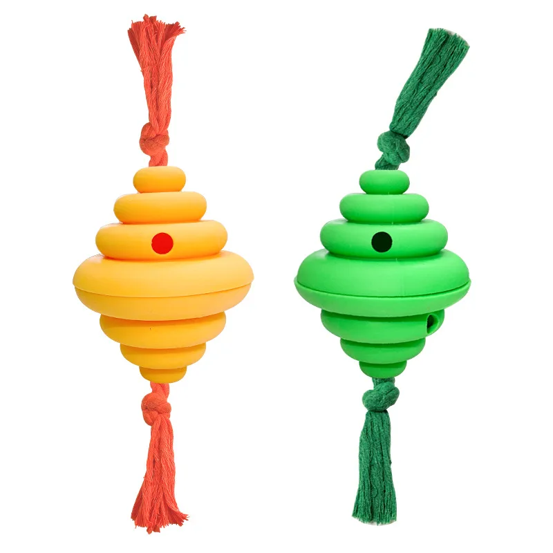 Hunde-Puzzle-Leckerli-Spenderball – interaktives Spielzeug mit kaubeständigem Seil, Outdoor-Apportierspielzeug zum Wurfen über große Entfernungen,