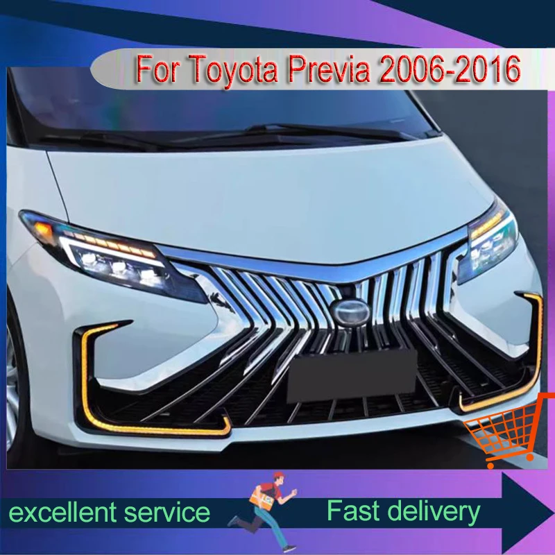 

Автомобильные фары, светодиодные лампы для Toyota Previa 2006-2016, обновленный стиль, передняя лампа DRL, автомобильные инструменты для указателей поворота, аксессуары