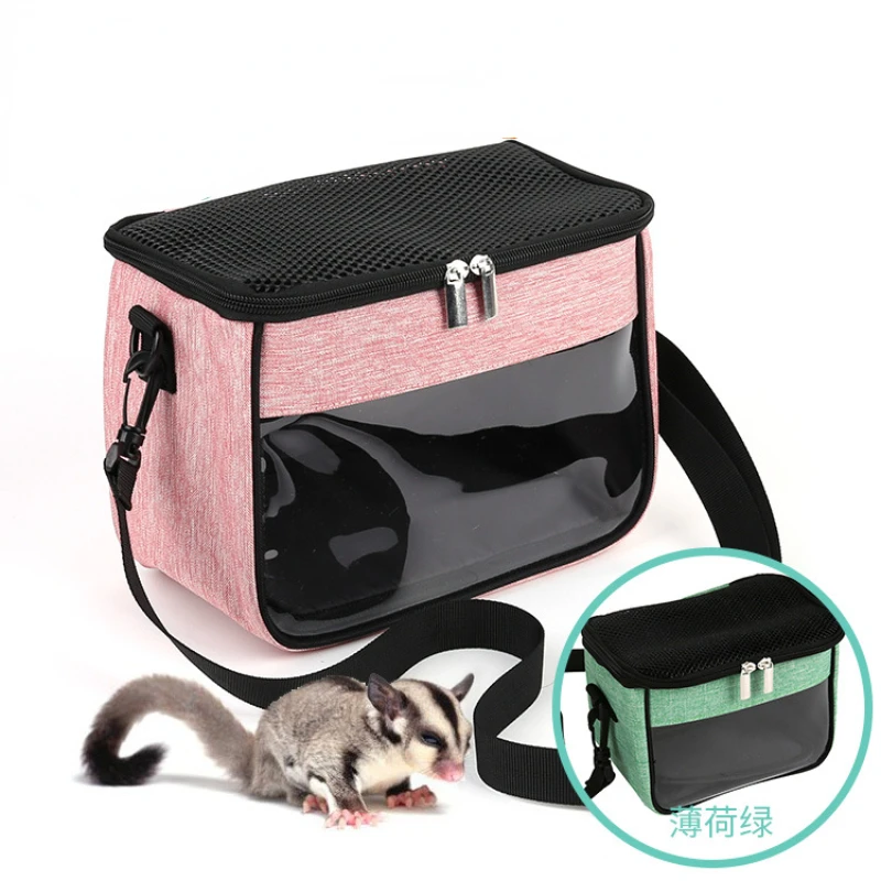 Portable Small Pet Parrot Carrier Bird Hamster Rat Squirrel Sugar Travel Cage Guinea Pig Bag Glider Bunny For Animal Lightweight