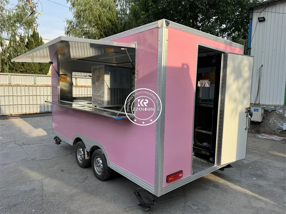 Outdoor Catering Food Trailer Mobile Restaurant Fully Equipments Snack Cart Coffee Shop Food Truck Trailer