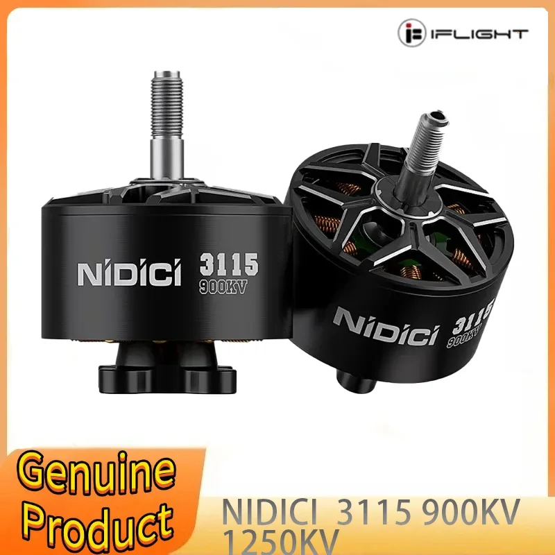 

IFlight NIDICI 3115 900KV/ 1250KV Brushless Motor 5mm Shaft Compatible 8-9-10inch Propeller for RC FPV Drone