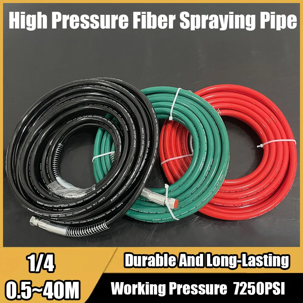 

0.5-40M High-Pressure Airless Thickened Spraying Hose, Working Pressure 5800PSI~7250PSI, Suitable For Spraying Machines