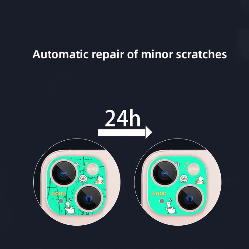 Nueva película luminosa de dibujos animados para Iphone 13 Pro, Protector de lente de cámara para iphone 12 Pro Max, película suave de hidrogel, pegatina para iphone 11