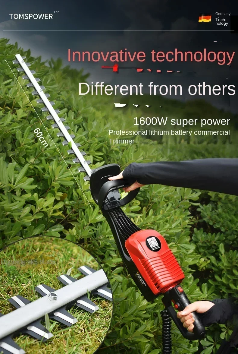 Professional Electric Hedge Trimmer for Tea Garden, Tree Pruning and Shrub Tools